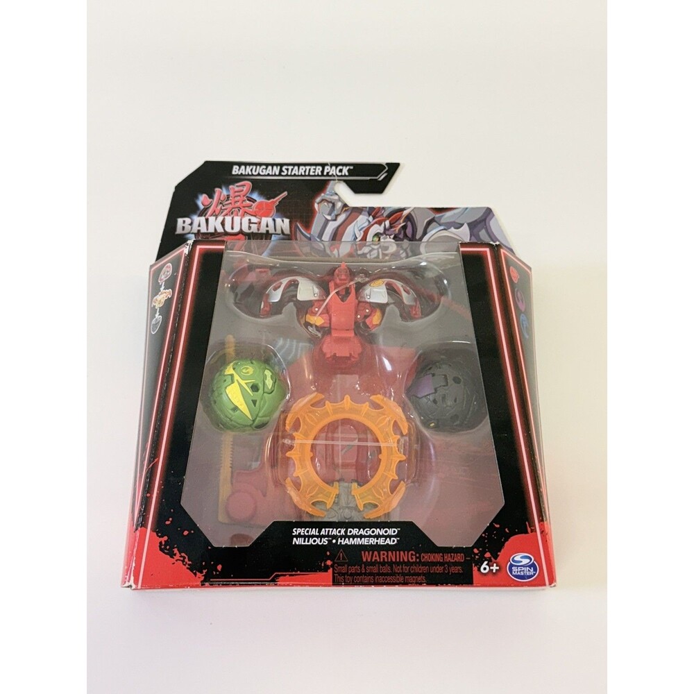 Bakugan Starter 3-Pack Special Attack Dragonoid Nillious Hammerhead Figures Toys